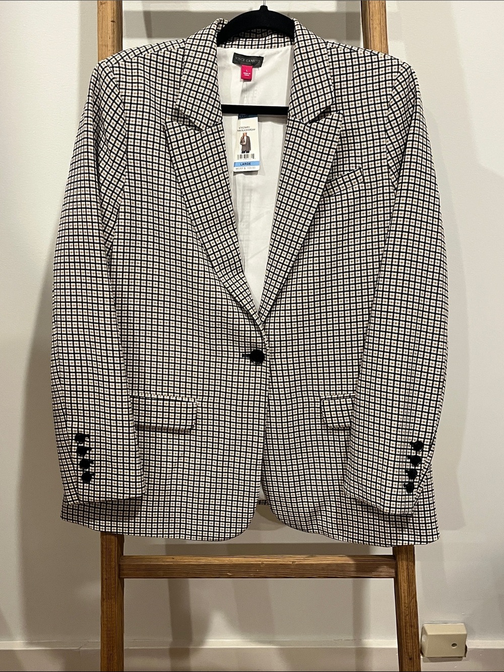Vince Camuto Plaid Check Blazer NWT